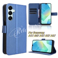 Samsung A17 A07 A27 A37 A57 5G 2025 Luxury Diamond Plaid Leather Casing For Samsung Galaxy A07 A27 A