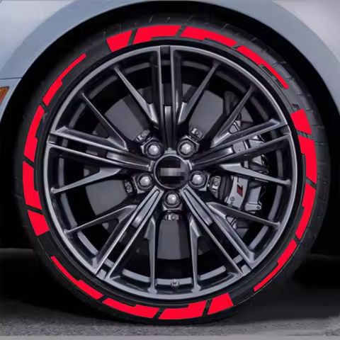 16-piece set of car tire hub stickers, car modification universal tire decorative decals, car tire p
