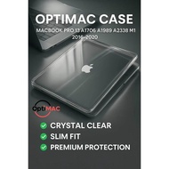 Optimac Case MacBook Pro 13 A1706 A1989 A2338 M1 2016–2020 Hardcase Slim Casing Pelindung Transparan