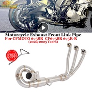 Slip On For CFMOTO 675SR CF675SR 675R-R 675 SR-R Motorcycle Exhaust System Escape Front Link Pipe Co