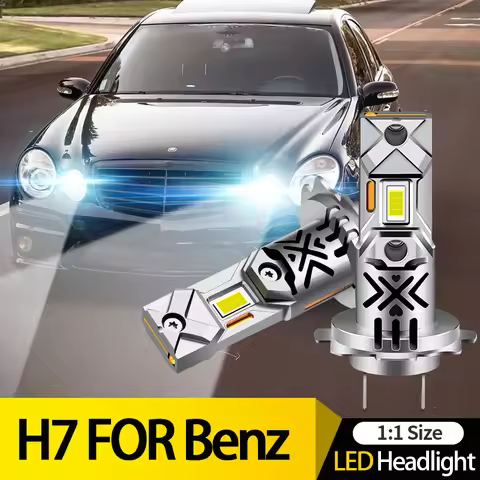 2x 20000LM H7 Led Headlight H18 Car Bulbs 12v 60w 6500K Diode Lamps High Power For Mercedes Benz W20