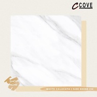 GRANIT COVE 80X80 PUTIH SERAT WHITE CALACATA / GRANITE TILE GLAZED