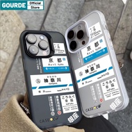 Gourde Funny Japanese Graffiti Clear Frosted Case for Iphone Casing 16 15 14 12 13 11 Pro Max IP 7 8