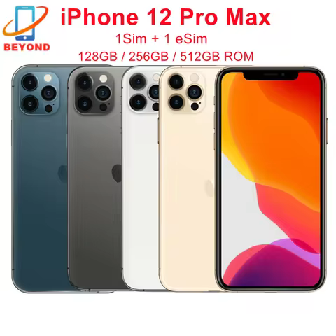 Genuine Apple iPhone 12 Pro Max 128/256/512GB ROM Original 6.7" Retina OLED RAM 6GB A14 Face ID NFC 