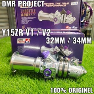 UMA RACING Y15ZR V1/V2 THROTTLE BODY 32MM 34MM FULL SET THROTTLE BODY KIT TROTEL TB 100% ORIGINEL