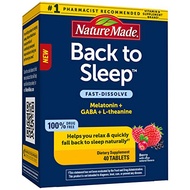 Nature Made Back to Sleep, Melatonin Fast-Dissolve, Helps You Fall Back to Sleep Naturally, L-Theani