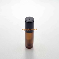 Roll On 6 Ml Amber Frost Black Pp Cap / Glass Bottle / Perfume Bottle / Wind Oil Bottle / Roll On Pe