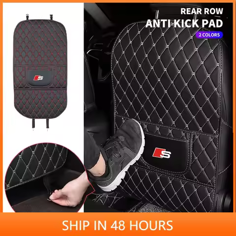 Car Seat Backrest Anti Kick Pad Auto Interior Accessories For Audi SLine Q3 Q5 Q7 RS3 RS4 A3 A4 B5 B