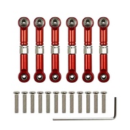 6Pcs Adjustable for Wltoys 1/18 A949 A959 A969 A979 K929 Aluminum Upgrade Spare Parts Metal Linkage 