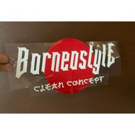 JDM Borneo Style Clean Concept Car Sticker waterproof