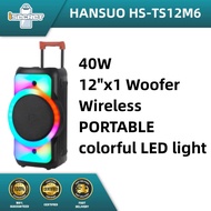 HANSUO 40 watt power trolley speaker HS-TS12M6 Lithium battery speaker