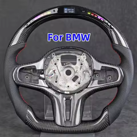 LED Intelligent Carbon Fiber Steering Wheel Fit For BMW G30 G01 G02 G20 G22 G80 G82 M4 M5 M8 X3M X4M