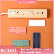 VITAL STORE Office Wall Mount Sticker Hanger Adhesive Hook Power Strip Panel Holder Socket Holder Cable Organizer Socket Extension