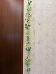 1/2 Artificial Eucalyptus Leaves Greenery Garland Faux Plant Spring Vines with White Flowers Berries