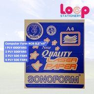 Sonoform Computer NCR 9.5"x11"Form 1ply/2ply/3ply/4ply