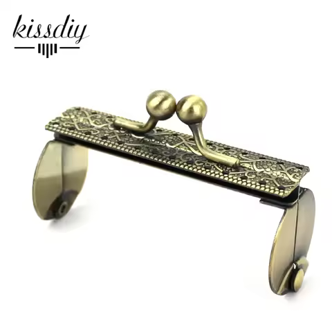 KISSDIY 10PCS 7cm 9cm Antique Bronze Metal Coin Purse Frame Small Size Kiss Clasp Sewing Bag Handle 