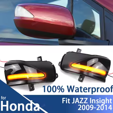 Dynamic LED Turn Signal Lights Rearview Mirror Indicator Blinker Repeater For Honda Fit Jazz GE6 GE8