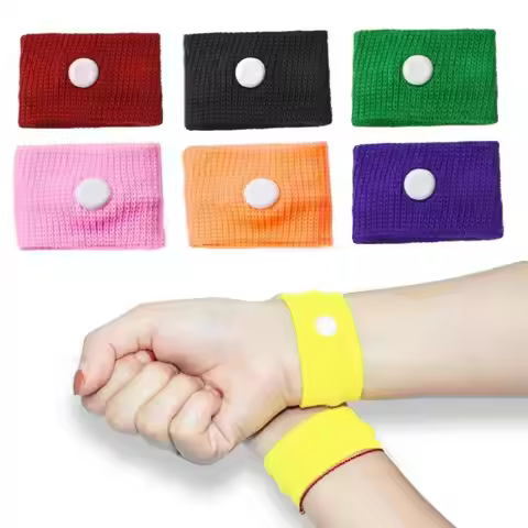2PCs Sickness Wrist Band Anti Nausea Car Sea Plane Boats Wristband Relief Anti-motion Sickness Wrist