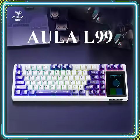 AULA L99 Screen Display Gaming Keyboards Hot Swap RGB Customized Wireless Tri-Mode Mechanical Keyboa