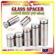 (Long Size)Advertising Signboard Screw Holder Stainless Steel Glass Spacer Holder Wall Mount Standof