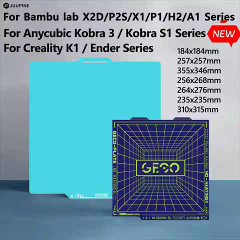 Juupine GECO Plate For Bambu Lab H2D X2D Build Plate PLA Bed Cold Plate For X1C A1 P2S X2D SuperTack