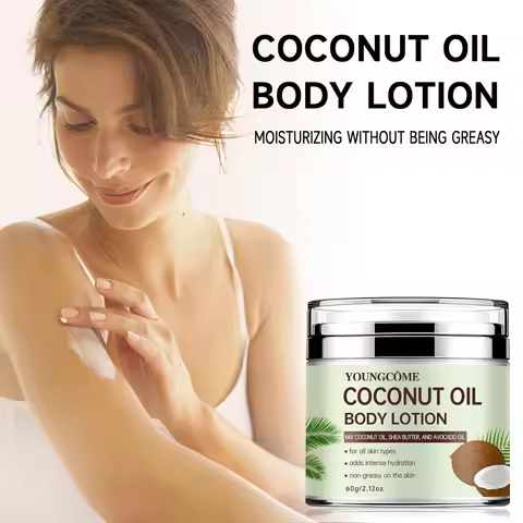 YOUNGCOME Coconut Oil Body Lotion with Cocoa Butter & Avocado Oil - Deep Hydrating Non-Greasy Moistu