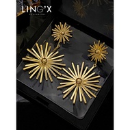 pearl earring earring earring for women European American Fashion Exaggerated Design Metal Fireworks