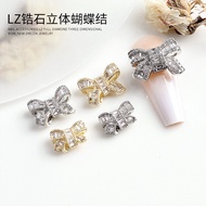 New Style Manicure Accessories LZ Light Luxury Style Zircon Nail Diamond Jewelry Three-Dimensional Diamond Super Flashing Bow Manicure Decoration Accessories