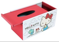 正版授權 三麗鷗 HELLO KITTY 凱蒂貓 木製面紙盒 面紙盒 衛生紙盒 抽取面紙盒 收納盒 置物盒