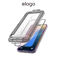 < elago > iPhone 16 Plus/Pro/Pro Max Full Screen Anti-Fingerprint 9H Explosion-Proof Glass Protector