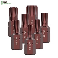 [ISHOWMAL] T20/25/30/40/45/50/55 Electric Screwdriver Bits Hex Shank Batch Head Bits Tools❀