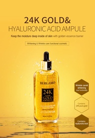 Bergamo 24K Luxury Gold & Hyaluronic Acid Ampoule 3.72fl oz/110mL | Made in Korea