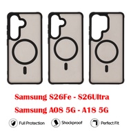 Case For Samsung Galaxy S26Fe S26Ultra S25Fe S25Ultra A08 A18 5G Matte Back Magsafe Magnetic Wireles