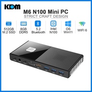 M6 Pocket Mini PC มินิพีซี Intel Lake N100 Quad Core 8/16GB LPDDR5 WiFi 6 Bluetooth 5.2 HDMI Type-C 4K 60Hz รองรับ M.2 SATA SSD Storage Expansion Mini Computer(เปิดใช้งานล่วงหน้า Win 11 Pro)