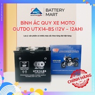 Bình ắc quy OUTDO UTX14 (12V - 12AH) dùng cho xe Moto Phân Khối Lớn
