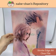 Strobe Edge Bundle - 2 A4 Clear File (Manga and Live Action) + 1 Free Ao Haru Ride/Strobe Edge A4 Cl