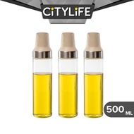 Citylife 500ml Oil Dispenser Bottle Glass Leakproof Kitchen Automatic Condiment Dispenser Olive Oil Container H-9458