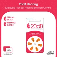 20dB HEARING AID BATTERY ALL SIZES - 1 PACK (6 PIECES)