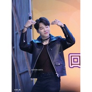 JNK x JIMIN - Jaket Kulit Sintetis Jimin BTS Army Leather Jacket Premium Genuine Import Pria Wanita