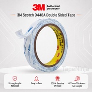 3M 9448A Double Tape Tissue Super Strong Easy Tear By Hand Thin Gam Kertas Craft DIY Home 5 Meter Re