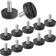 CIATBYYJ 12Pcs M6 Thread Furniture Feet Levelers, Adjustable Furniture Feet Threaded Screw in
