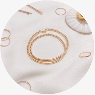 10k gold double layer bracelet