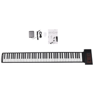 Portable Keyboard Piano Roll Up 88 Keys Electronic Keyboard Flexible Silicone with Rechargeable Batt