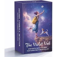 DPEHAKMK Kad Tarot 78 Kad dengan Buku Panduan, Violet Veil Tarot, Ethereal Cosmic Tarot Deck untuk P