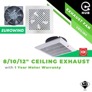 MITSUBISHI/EUROWIND Kipas Ekzos Siling (8"/20cm) / (10’’/25cm) Ceiling Exhaust Fan Mount Kipas Ezos 