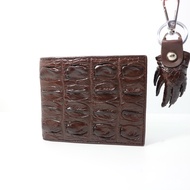 Crocodile leather กระเป๋าสตางค์หนังจระเข้แท้ ส่วนโครงกระดูกหลัง  แถมมือจระเข้  มูลค่า 390 บาท รับประ