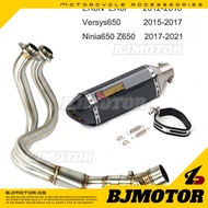 Kawasaki ER6N ER6F Motorcycle Exhaust Versys650 Ninja650 Z650 Motorcycle Exhaust Pipe 2012-2021