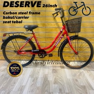 DESERVE BASIKAL BAKUL 26inch/City bike/Basikal dewasa/Basikal murah/Classic bicycle/Basikal perempua
