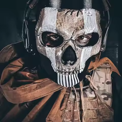 New Special Ghost Mask 2025 COD Cosplay Airsoft Tactical Skull Full Mask Man Novelty Cool Scary Acce