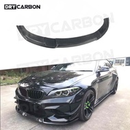 On sale Dry Carbon Fiber Front Lip Spoiler Aprons for BMW 2 Series F87 M2 2016 2017 2018 Head Bumper